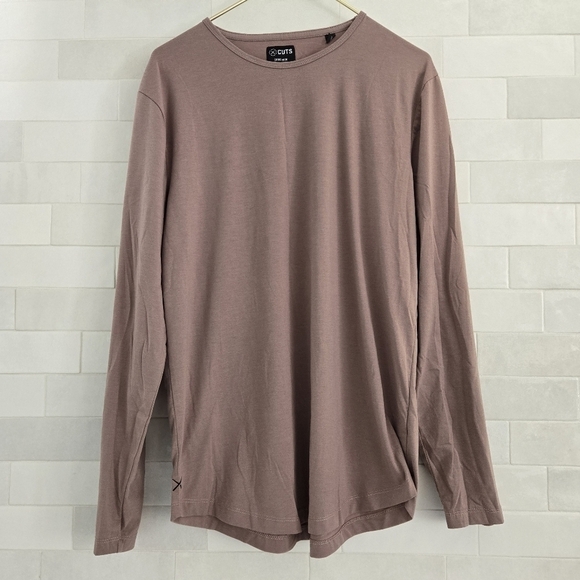 CUTS Mountain Mist Long-Sleeve Crew Neck Curve-Hem Athletic Shirt Size XL - Picture 3 of 8